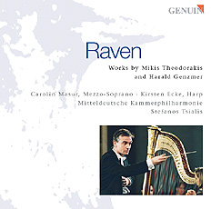 CD album cover 'Raven' (GMP 04508) with Kirsten Ecke, Carolin Masur, Mitteldeutsche Kammerphilharmonie, Stefanos Tsialis