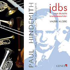 CD album cover 'Paul Hindemith' (GEN 04041) with Walter Hilgers, Junge Deutsche Blechbläsersolisten (JDBS)