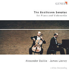 CD album cover 'Die Beethoven-Sonaten für Klavier und Violoncello' (GEN 03024) with Alexander Baillie, James Lisney