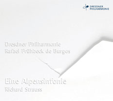 CD album cover 'Richard Strauß: Eine Alpensinfonie' (GEN 86074) with Rafael Frühbeck de Burgos, Dresdner Philharmonie