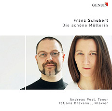 CD album cover 'Franz Schubert: Die schöne Müllerin op. 25' (GEN 88117 ) with Tatjana Dravenau, Andreas Post