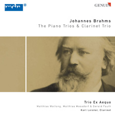 CD album cover 'Johannes Brahms' (GEN 88104) with Karl Leister, Trio Ex Aequo