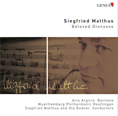CD album cover 'Siegfried Matthus' (GEN 89144) with Württembergische Philharmonie Reutlingen, Aris  Argiris ...