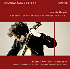 CD album cover 'Joseph Haydn' (GEN 89148) with Michael Sanderling, Nicolas Altstaedt, Kammerakademie Potsdam