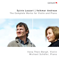 CD album cover 'Sylvio Lazzari . Volkmar Andreae' (GEN 10167) with Michael Schäfer, Ilona Then-Bergh