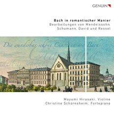 CD album cover 'Bach in romantischer Manier' (GEN 10189) with Christine Schornsheim, Mayumi Hirasaki