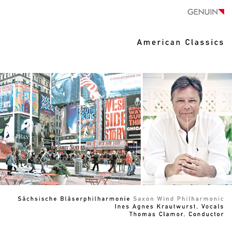 CD album cover 'American Classics' (GEN 12247) with Thomas Clamor, Sächsische Bläserphilharmonie ...