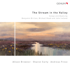 CD album cover 'The Stream in the Valley' (GEN 14300) with Alison Browner, Andreas Frese, Sharon Carty