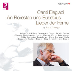 CD album cover 'Canti Elegiaci, An Florestan und Eusebius, Lieder der Ferne' (GEN 15546) with Marcus Weiss ...