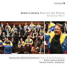 CD album cover 'Alma Llanera - Soul of the Plains' (GEN 15358) with Thomas Clamor, Sächsische Bläserphilharmonie ...