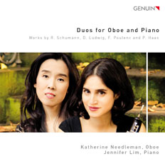 CD album cover 'Duos for Oboe and Piano' (GEN 16407) with Jennifer Lim, Katherine Needleman