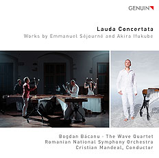 CD album cover 'Lauda Concertata' (GEN 16441) with The Wave Quartet, Bogdan Bácanu, Cristian Mandeal ...