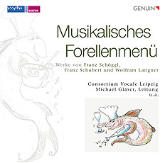 CD album cover 'Musikalisches Forellenmenü' (GEN 16550) with Andreas Hartmann, Michael Gläser, Ulrike Fulde ...