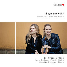 CD album cover 'Szymanowski' (GEN 17459) with Henrike Brüggen, Marie Radauer-Plank