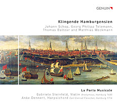 CD album cover 'Klingende Hamburgensien' (GEN 17462) with Anke Dennert, Gabriele Steinfeld, La Porta Musicale