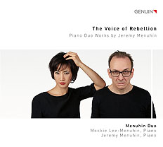 CD album cover 'The Voice of Rebellion' (GEN 18610) with Mookie Lee-Menuhin, Jeremy Menuhin, Menuhin Duo