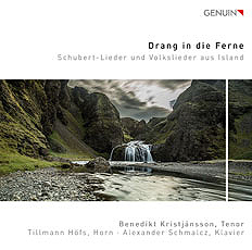 CD album cover 'Drang in die Ferne' (GEN 19645) with Alexander  Schmalcz, Tillmann Höfs, Benedikt Kristjánsson