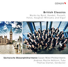 CD album cover 'British Classics' (GEN 20658) with Thomas Clamor, Sächsische Bläserphilharmonie ...