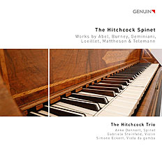 CD album cover 'The Hitchcock Spinet' (GEN 20696) with Anke Dennert, Gabriele Steinfeld, The Hitchcock Trio ...