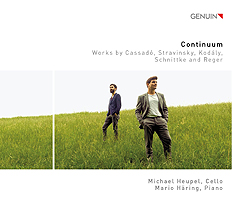 CD album cover 'Continuum' (GEN 21734) with Mario Häring, Michael Heupel