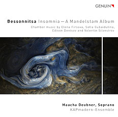 CD album cover 'Bessonnitsa | Insomnia — A Mandelstam Album' (GEN 21741 ) with Maacha Deubner, Katia Tchemberdji ...