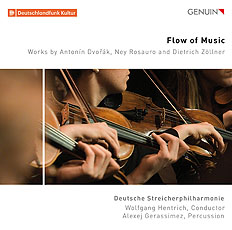 CD album cover 'Flow of Music' (GEN 22778) with Deutsche Streicherphilharmonie, Alexej Gerassimez, Wolfgang Hentrich