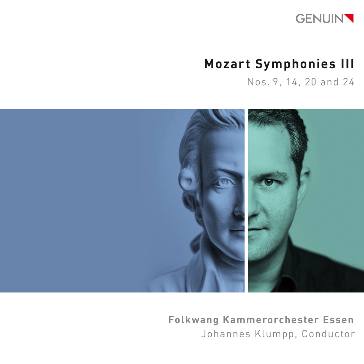 CD album cover 'Mozart-Sinfonien III' (GEN 24864) with Folkwang Kammerorchester Essen, Johannes Klumpp