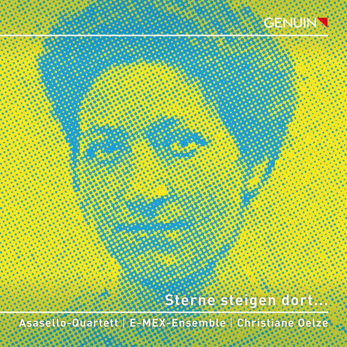 CD album cover 'Sterne steigen dort…' (GEN 23837) with Asasello-Quartett, E-MEX Ensemble, Christiane Oelze