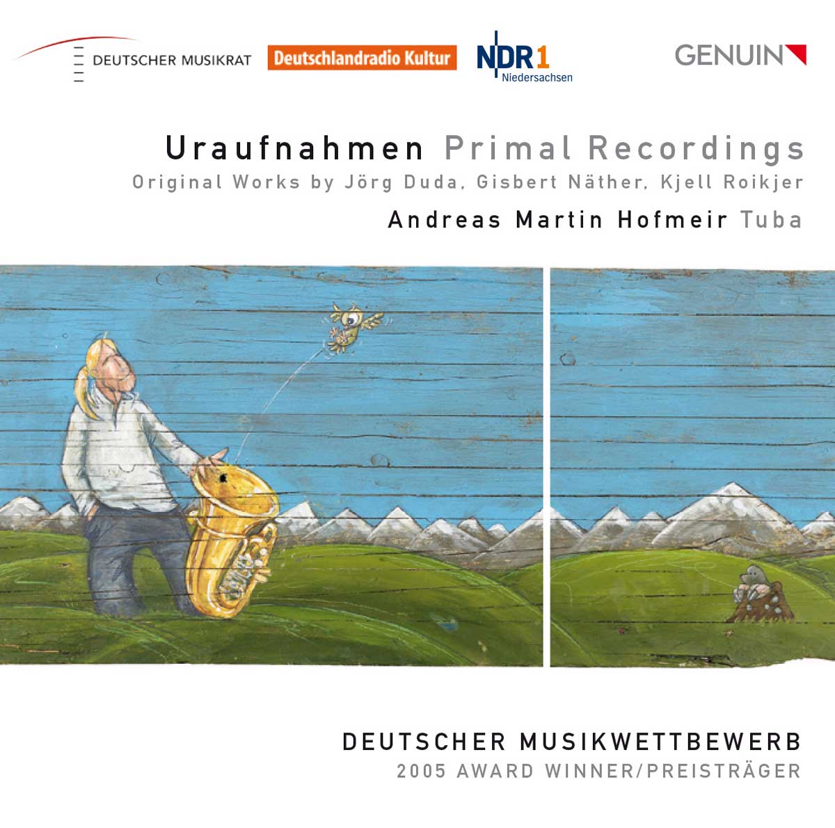 CD album cover 'Uraufnahmen' (GEN 12231) with Neubrandenburger Philharmonie, Michael Martin Kofler ...