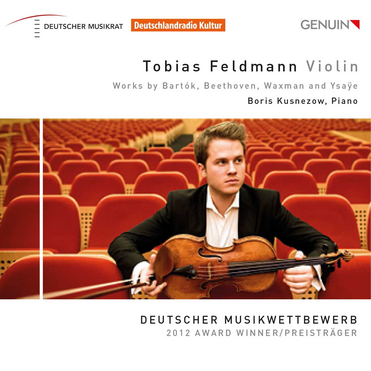 CD album cover 'Tobias Feldmann – Violine' (GEN 14316) with Boris Kusnezow, Tobias Feldmann