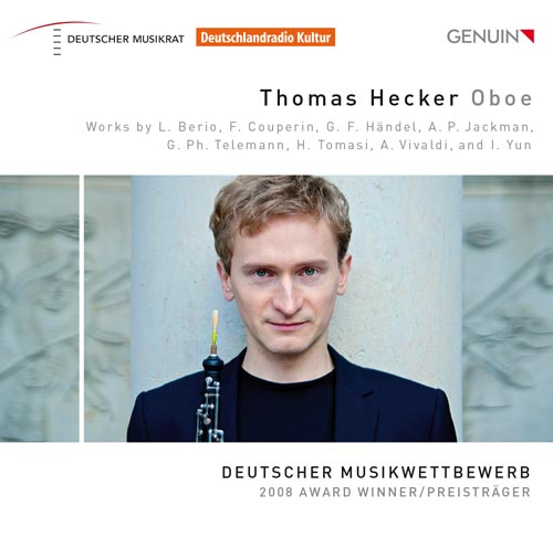 CD album cover 'Thomas Hecker, Oboe' (GEN 15345) with Thomas Hecker, Aleke Alpermann, Raphael Alpermann ...