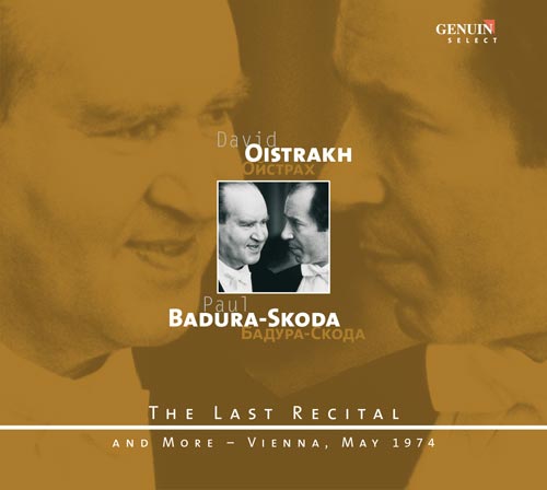 CD album cover 'The Last Recital' (GEN 85050) with Paul Badura-Skoda, David Oistrach