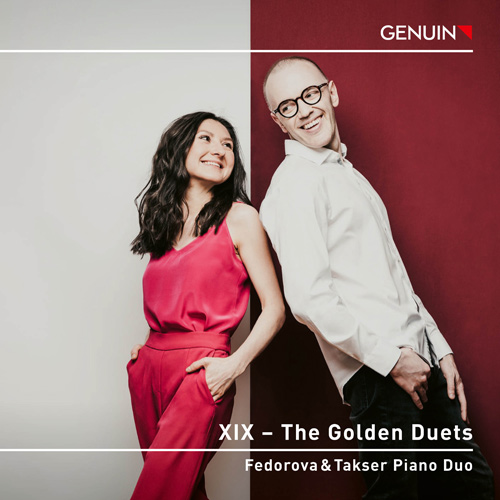 CD album cover 'XIX – The Golden Duets' (GEN 24894d) with Fedorova & Takser Piano Duo