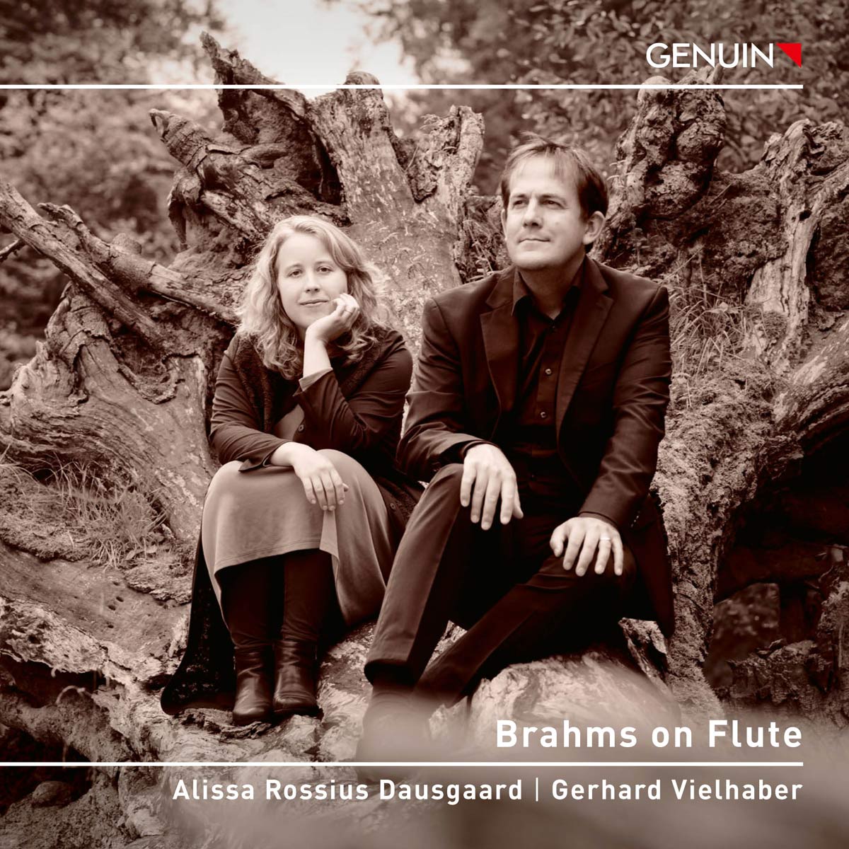 CD album cover 'Brahms on Flute' (GEN 24905) with Gerhard Vielhaber, Alissa Rossius Dausgaard