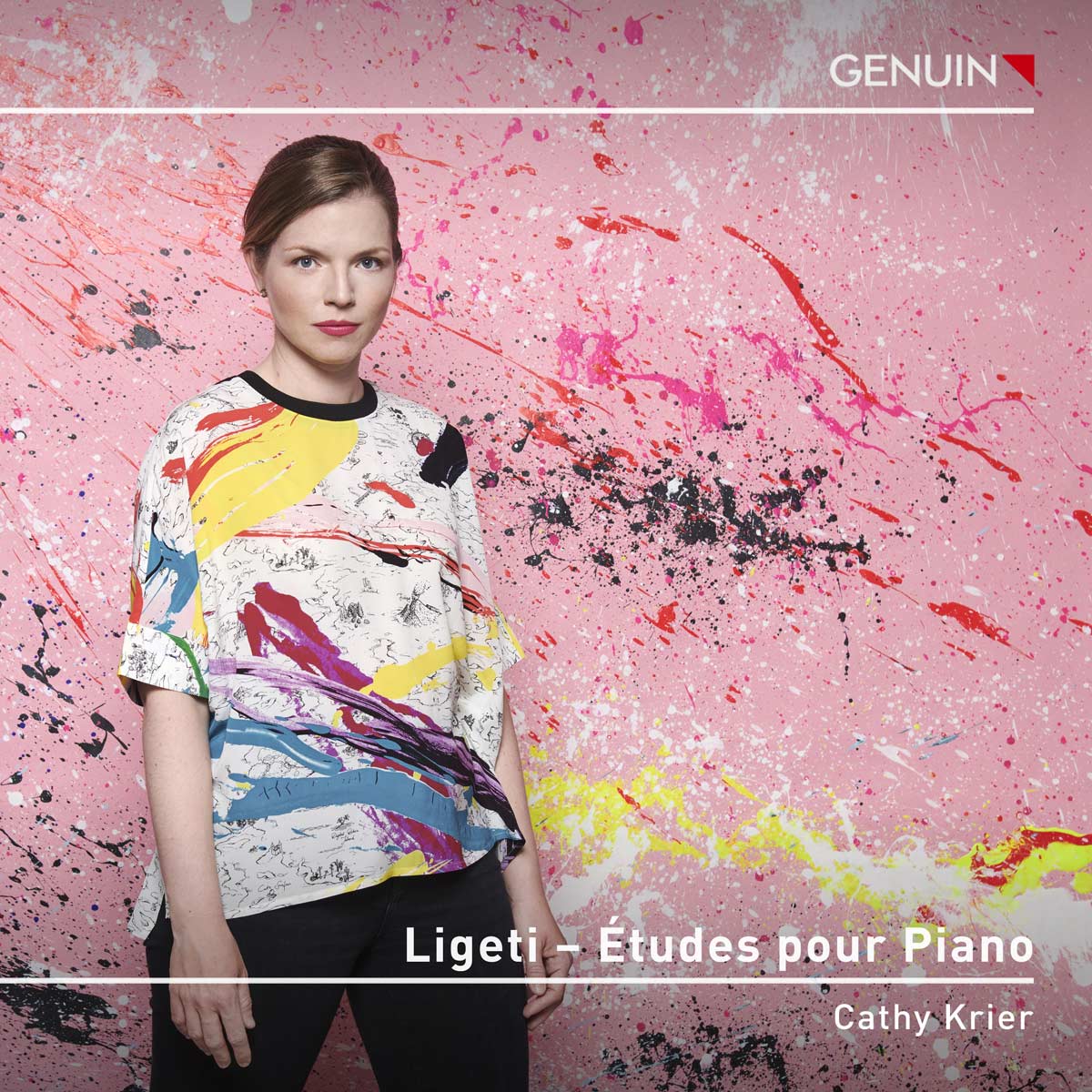 CD album cover 'Ligeti - Études pour Piano' (GEN 24914d) with Cathy Krier
