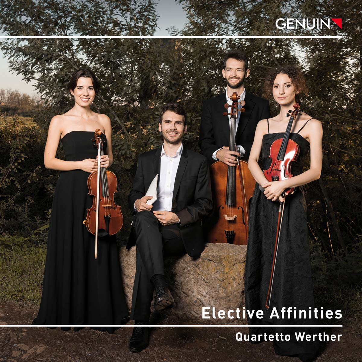 CD album cover 'Elective Affinities' (GEN 25923) with Quartetto Werther