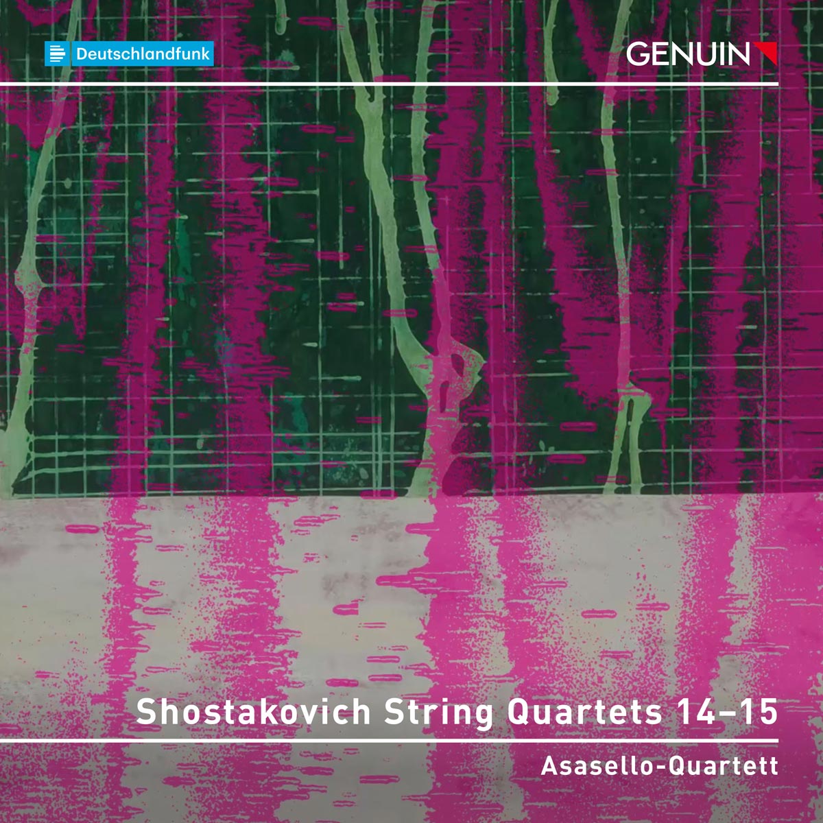 CD album cover 'Shostakovich String Quartets 14–15' (GEN 25937) with Asasello-Quartett