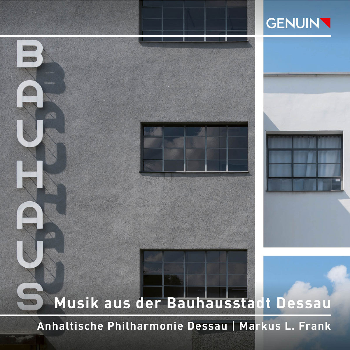 CD album cover 'Musik aus der Bauhausstadt Dessau' (GEN 25942) with Anhaltische Philharmonie Dessau, Markus L. Frank