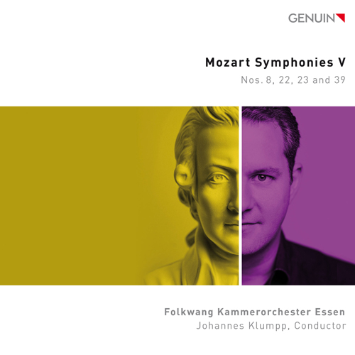 CD album cover 'Mozart-Sinfonien V' (GEN 26947) with Folkwang Kammerorchester Essen, Johannes Klumpp